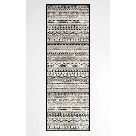 Deerlux Boho Living Room Area Rug with Nonslip Backing, Bohemian Tribal Print Pattern, 2.5 x 6.5 Ft Runner QI003648.R